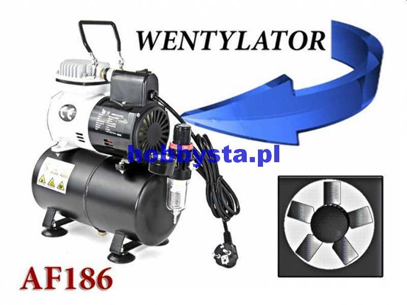 AF186 oil less airbrush compressor  with tank  w FAN Fengda 